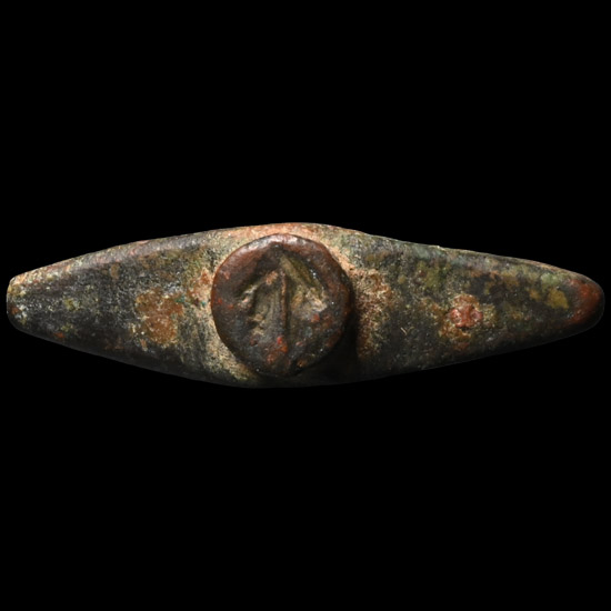 Roman Bronze Ring with Corn Stalks