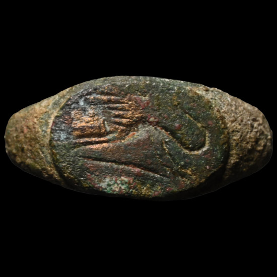 Roman Bronze Ring with Lion