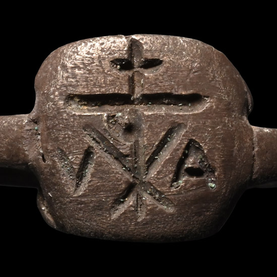 Medieval Bronze Ring with Monogram