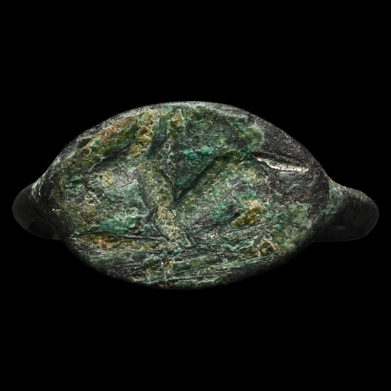 Greek Bronze Zoomorphic Ring