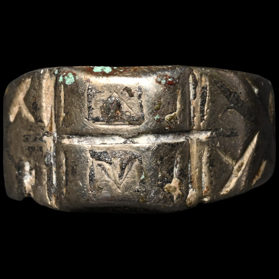 Medieval Silver Ring with Niello
