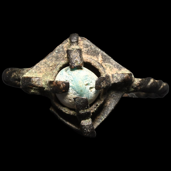 Viking Age Bronze Ring with Cabochon