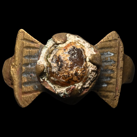 Viking Age Bronze Ring with Cabochon