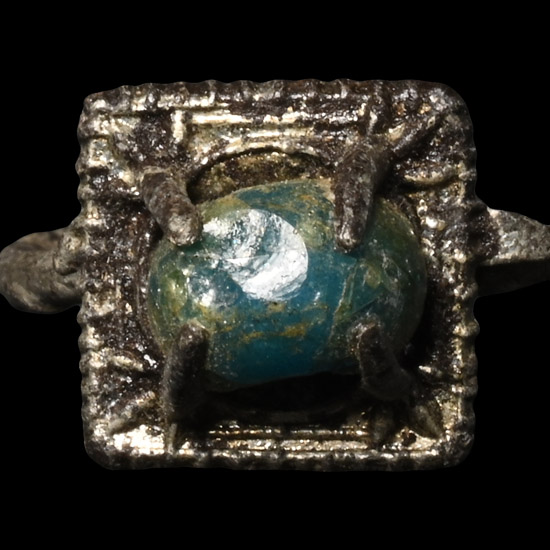 Viking Age Bronze Ring with Cabochon