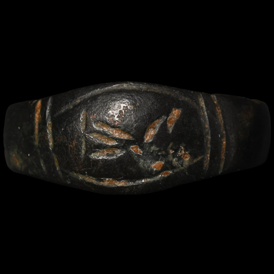 Roman Bronze Ring with Bird