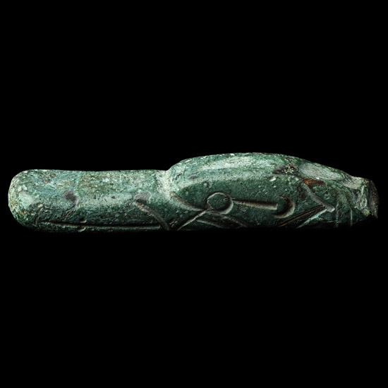 Roman Bronze Ducks Head Finial