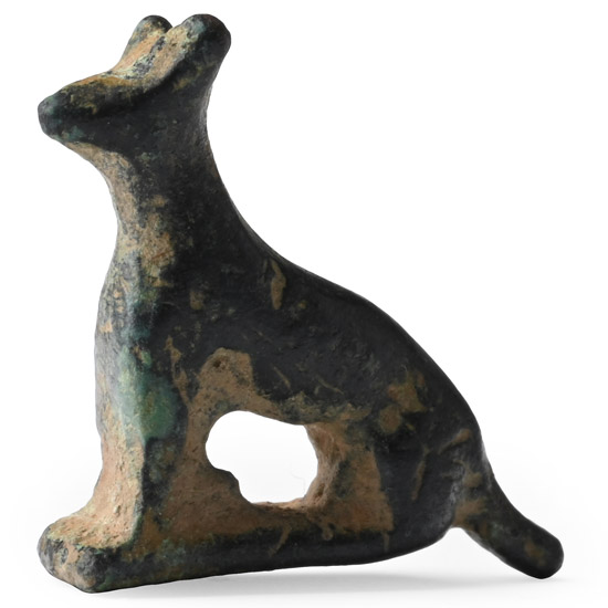 Egyptian Bronze Anubis Amulet