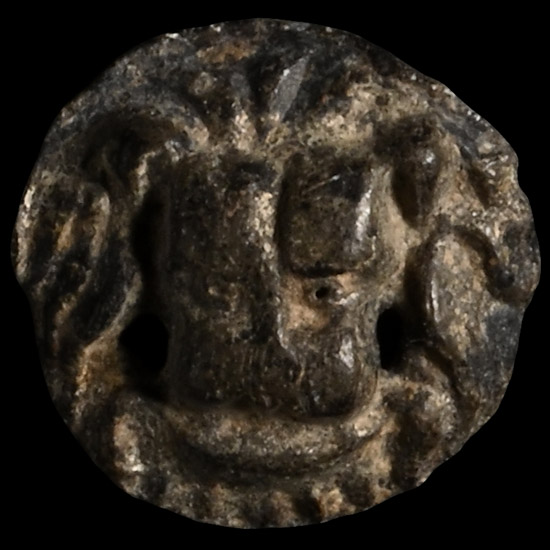 Roman Silver Lions Head Mount