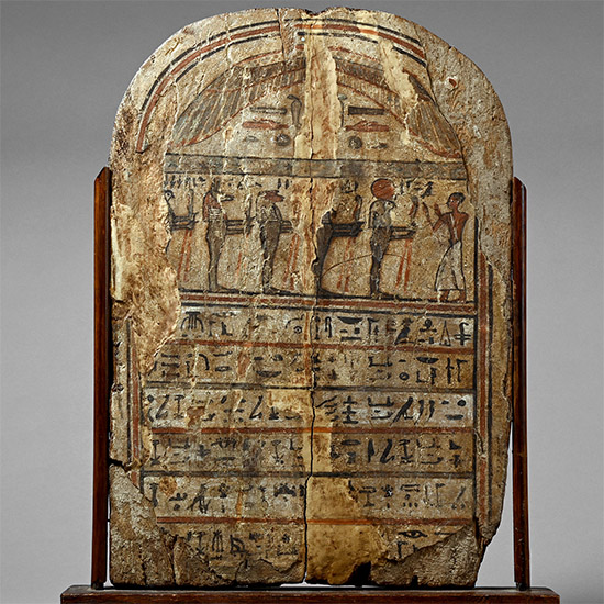 Egyptian Wooden Stele for Pa-di-Amun-(em)-ipat with Ra-Horakhty