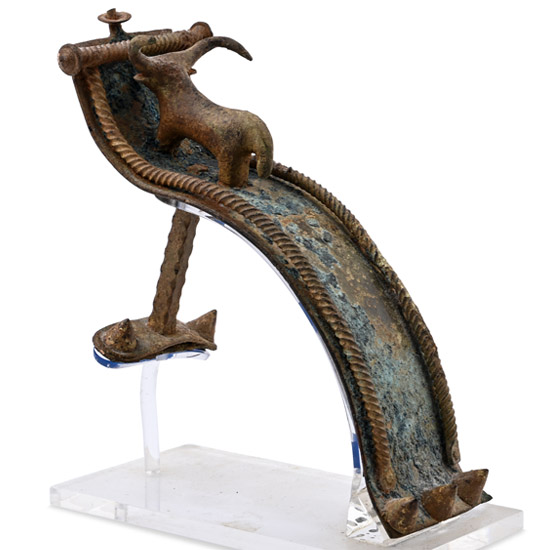 Western Asiatic Bronze Saddle Fitting with Bull