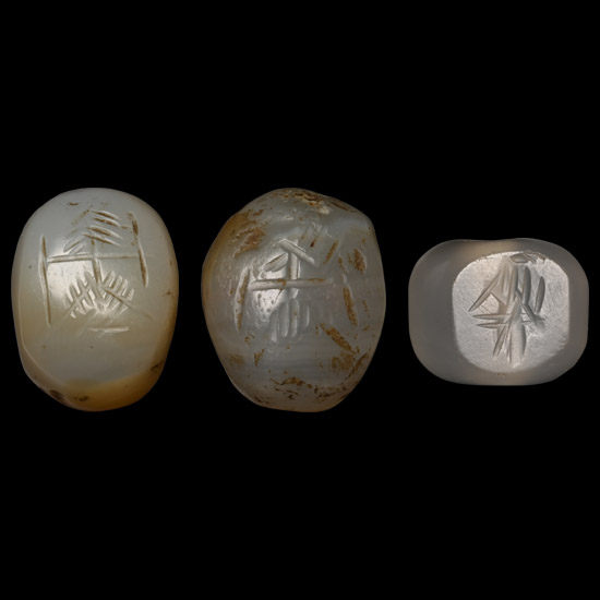 Sasanian Chalcedony Stamp Seal Group