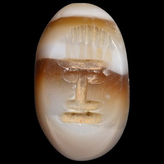 Sasanian Banded Agate Stamp Seal