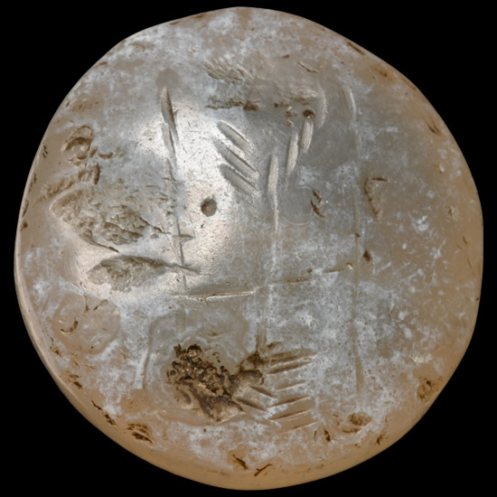 Large Sasanian Chalcedony Stamp Seal