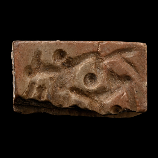 Elamite Brown Stone Stamp Seal Fragment