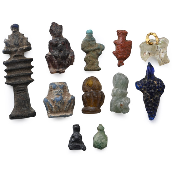 Egyptian Faience and Glass Amulet Collection