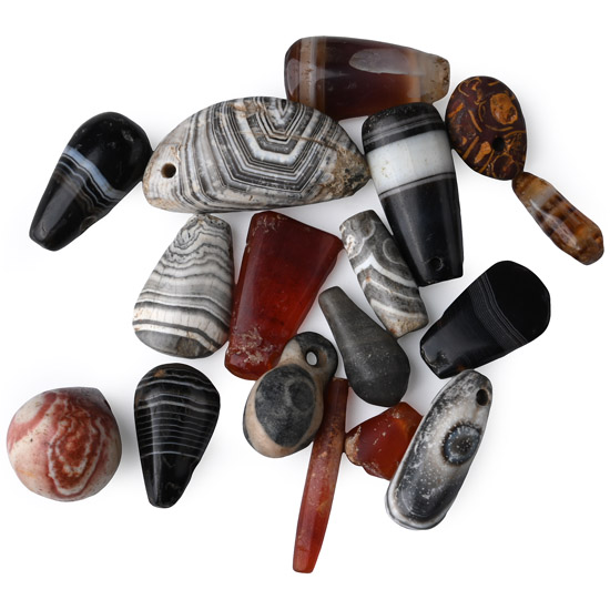Western Asiatic Assorted Stone Pendant and Bead Collection