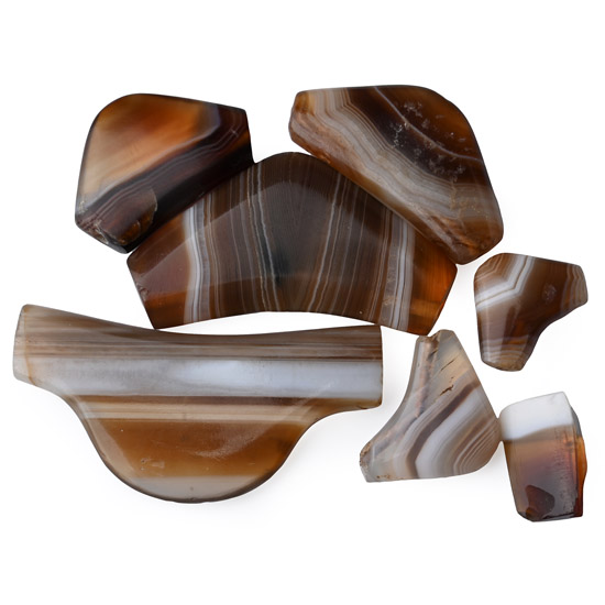 Western Asiatic Banded Agate Elbow Bead Collection