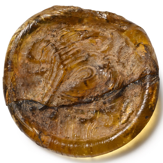 Roman Glass Pendant with Lions Head