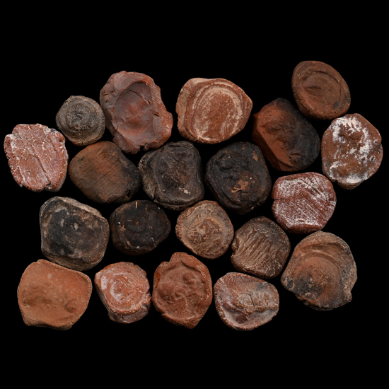 Roman Terracotta Bullae, Tesserae or Token Group