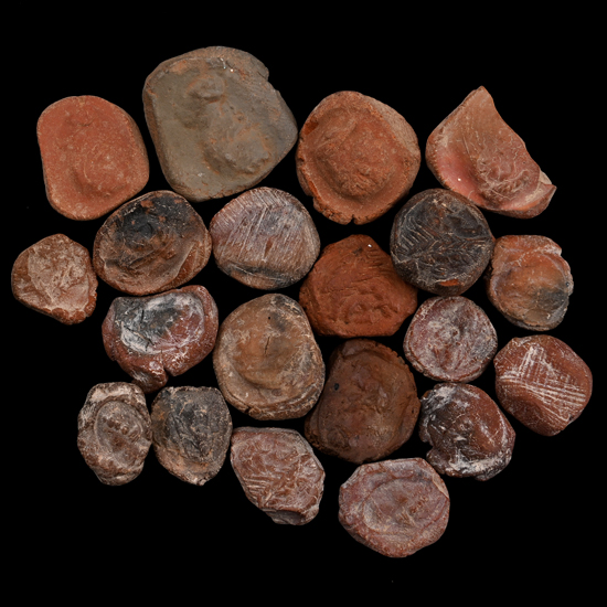 Roman Terracotta Bullae, Tesserae or Token Group