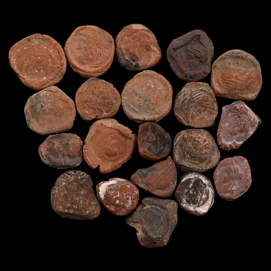 Roman Terracotta Bullae, Tesserae or Token Group