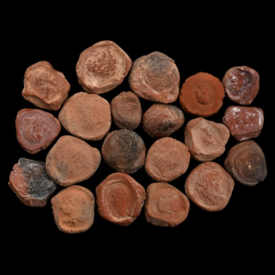 Roman Terracotta Bullae, Tesserae or Token Group