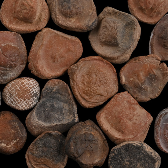 Roman Terracotta Bullae, Tesserae or Token Group
