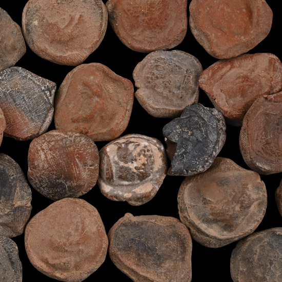 Roman Terracotta Bullae, Tesserae or Token Group