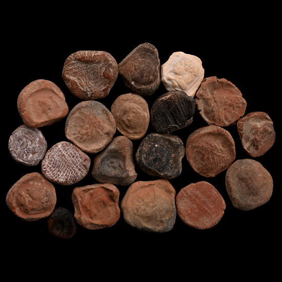 Roman Terracotta Bullae, Tesserae or Token Group