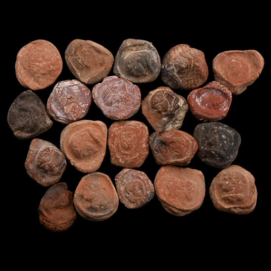 Roman Terracotta Bullae, Tesserae or Token Group