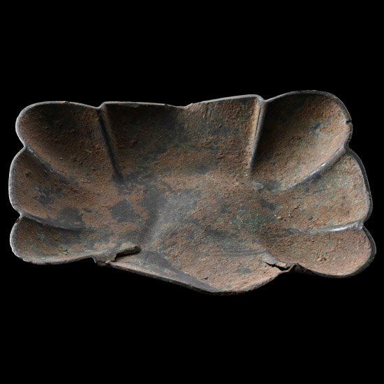 Sasanian Bronze Petalled Dish
