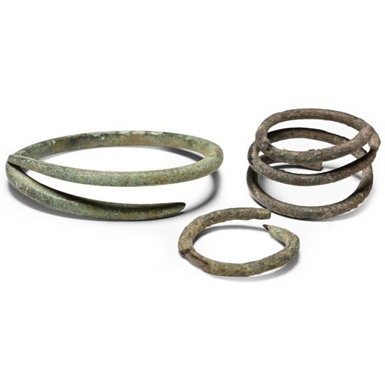 Bronze Age Ring and Bracelet Group