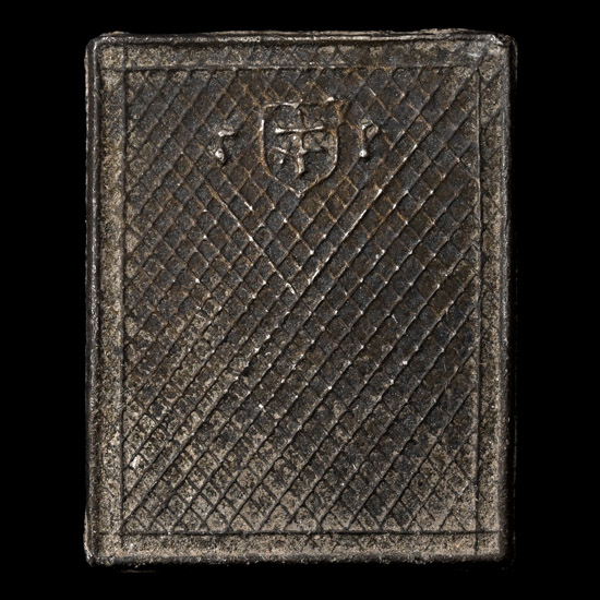 Medieval Pewter Miniature Plaque with Shield