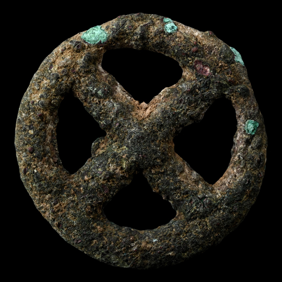 West Central Asian Bronze Stamp Seal with Cross