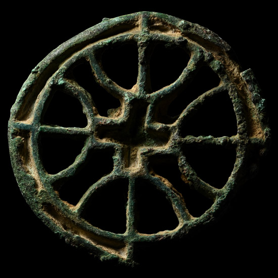 West Central Asian Bronze Stamp Seal with Cross