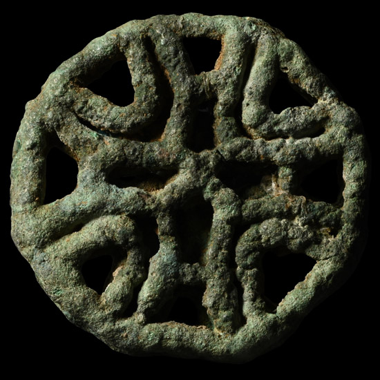 West Central Asian Bronze Stamp Seal with Cross