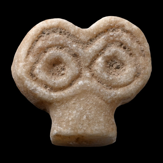 Western Asiatic Alabaster Eye Idol Head