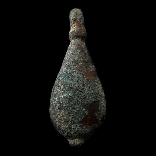 Roman Bronze Teardrop-Shaped Pendant