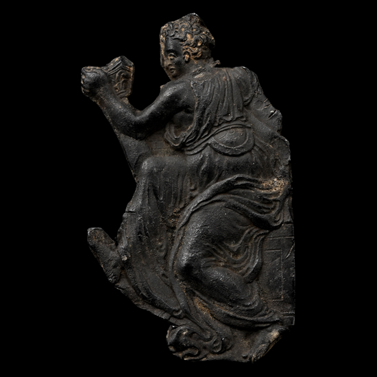 Renaissance Lead Fragment of a Draped Female