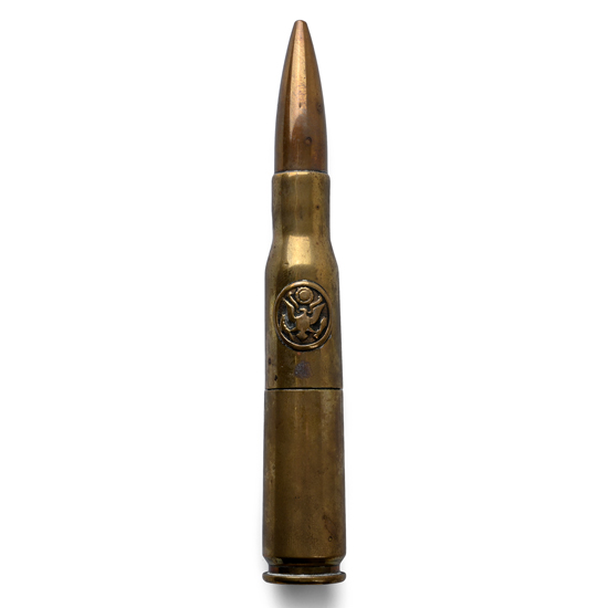 WWII 50 Calibre Bullet Lighter with Crest