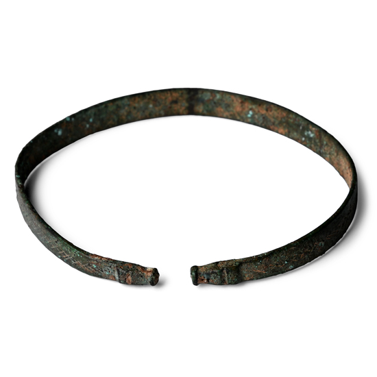 Western Asiatic Bronze Bracelet with Animal Head Terminals