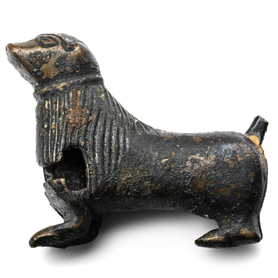 Medieval Bronze Dog-Shaped Padlock