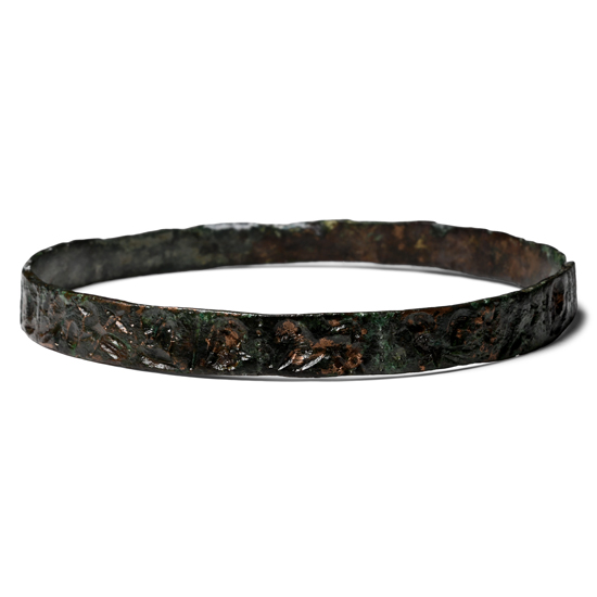 Roman Bronze Bracelet with Gladiatorial Busts and Animals