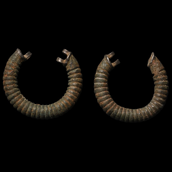 Greek Silver Earring Pair