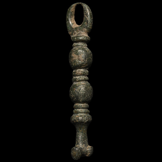 Celtic Bronze Key with Loop Finial