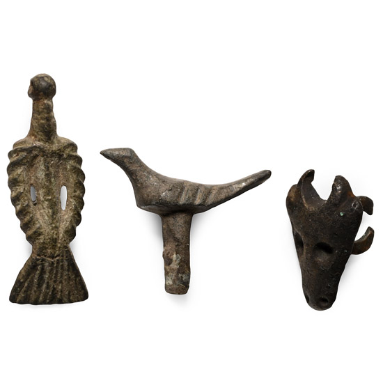 Roman Bronze Animal Finial and Mount Group
