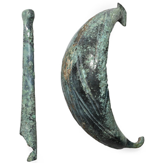 Large Villanovan Bronze Brooch Fragments