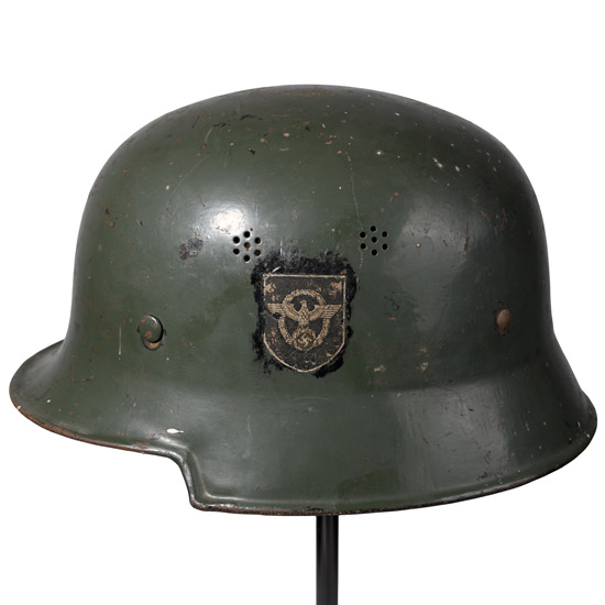 German WWII Fire Protection Police Helmet