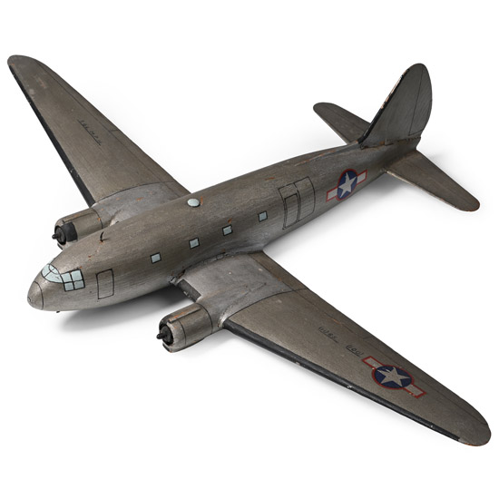 Transport Plane C-46 Wooden RAF WWII Aeroplane Identification Training Model