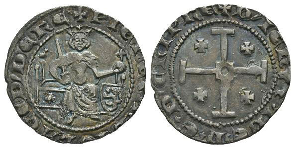 Crusader States. Cyprus (Lusignan Kingdom), Peter I AR Gros.